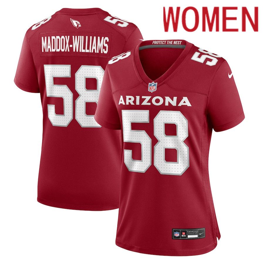 Women Arizona Cardinals #58 Tyreek Maddox-Williams Nike Cardinal Game NFL Jersey->women nfl jersey->Women Jersey